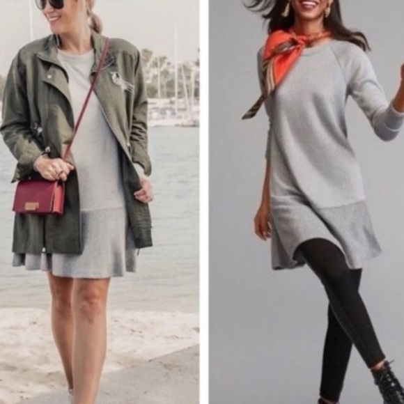 CAbi Dresses & Skirts - Cabi Gray sweatshirt dress NWOT